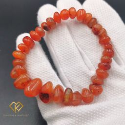 اسوارة حجر عقيق الكارنيليان 