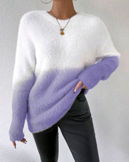 Ombre Fluffy knit sweater