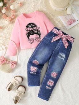 Girls 4 to 7 years top and pants