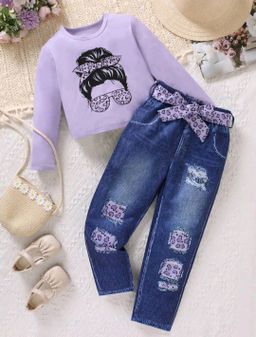 Girls 4 to 7 years top and pants