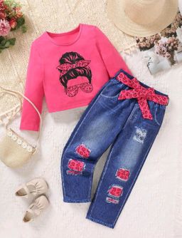Girls 4 to 7 years top and pants