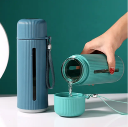  glass water bottle with plastic sleeve