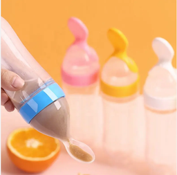  Baby Cereal Feeder Squeeze Bottle With Spoon