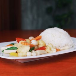 Fried Mixed Vegetables with Rice