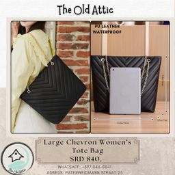 Large chevron women’s tote bag