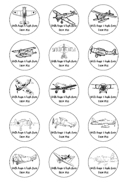 Personalised Black and White Occasion Stickers