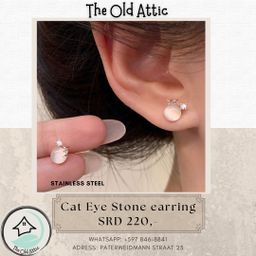 Cat eye stone earring 