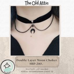 Double layer moon choker 