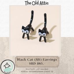 Black cat jiji earring 