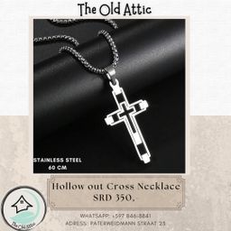 Hollow out cross necklace 