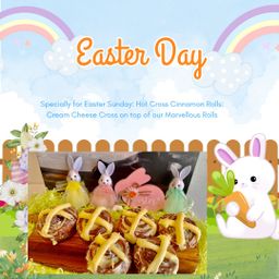 Hot Cross Cinnamon Rolls 