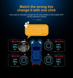 External Auto Tire Pressure Monitoring System Wireless