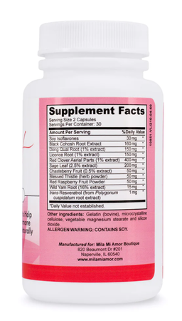 MILAMIAMOR - WOMEN'S SUPPORT | SPECIAL FORMULA | HORMONE REGULATOR W/ NATURAL INGREDIENTS 
