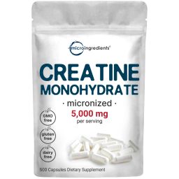 Creatine Monohydrate Capsules, 500 counts