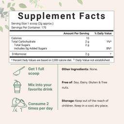 D Mannose Powder, 12 Ounces