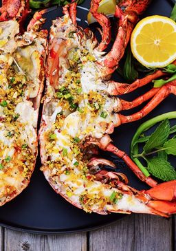 Whole Grilled Garlic Lobster