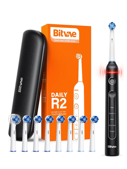 Bitvae R2 Rotating Toothbrush with 8 Brush Heads, 30-Day Battery Life