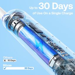 Bitvae R2 Rotating Toothbrush with 8 Brush Heads, 30-Day Battery Life