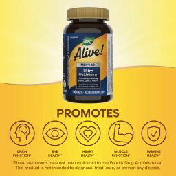 Alive!® Men's 50+ Ultra Multivitamin - 60 TABLETS