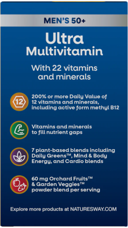 Alive!® Men's 50+ Ultra Multivitamin - 60 TABLETS