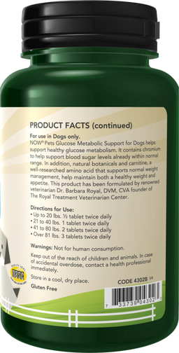 Glucose Metabolic Support Chewable Tablets for Dogs