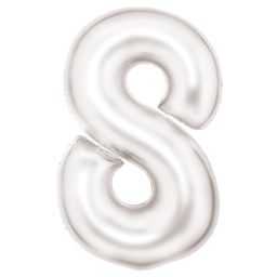 Number 8 Silk White Amscan SuperShape Foil Balloons