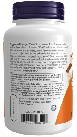 Glucomannan 575 mg Veg Capsules - Healthy Weight Management
