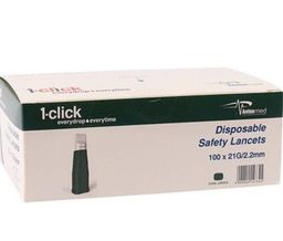 Safety Lancets 21G Box of 100