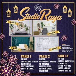 Pakej 3 Masa Photoshoot 15 Minit/Gambar Akan Diedit/Shoot & Sent melalui Email Photo Canvas 20x30R