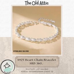 S925 heart chain bracelet 