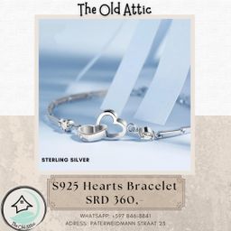 S925 hearts bracelet 