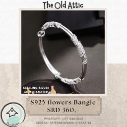 S925 flowers bangle 