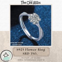 S925 flower ring 