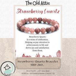Strawberry quartz bracelet 