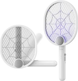 Electric Mosquito Racket Folding Purple Trap Light Foldable Plastic Wall-Mounted Rechargeable Mosquito Fly Racket