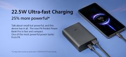 Xiaomi 10000mAh Mi Pocket Power Bank Pro 22.5W Fast Power Delivery (PD)