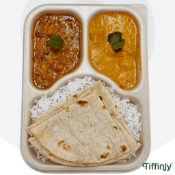 Gourmet Thali - Paneer Butter - Daal Palak - Cumin Rice - Roti x 1