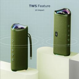 BoAt Stone 750 with up to 12 HRS Playtime, LEDs & TWS Feature 12 W Bluetooth Speaker  (Raging Black)