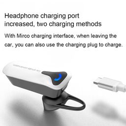 2 in 1 Hands-Free Calling Car Kit Wireless Bluetooth Headset 