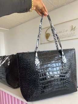 Crocodile embossed Tote bag
