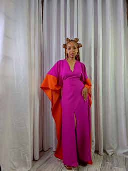 Fuchsia×Orange Kaftan