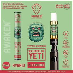 Awaken 1ml THC Distillate - Cartridge