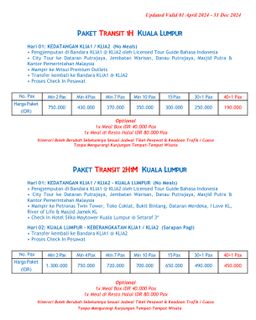 Paket2 Daily Tour @ 2H1M 🇸🇬🇲🇾