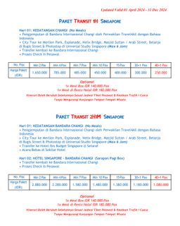 Paket2 Daily Tour @ 2H1M 🇸🇬🇲🇾