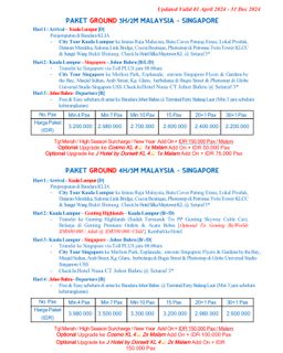 Paket2 Ground Malaysia & Singapore 🇲🇾🇸🇬