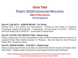 Paket 3H2M Legoland Malaysia (Low Season)