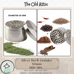 Silver Herb Grinder 50MM