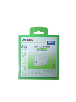 ERD TC-133 33W Type-C Port Fast Charger (PD Charger Dock Only, White)