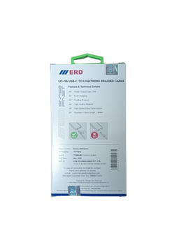 ERD UC-116 Type-C to Lightning Braided Cable (25W 1Meter White)