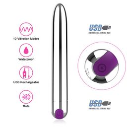 Bullet Vibrator Clitoral Stimulator Vagina G Spot Massager Masturbation USB Rechargeable Vibration Sex Toys For Women